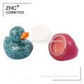 CC36046 Cute animal shape packaging duck lip gloss container with shiny glitter for kids with different colors